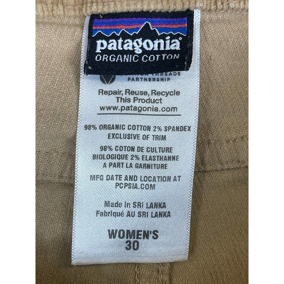 Patagonia Corduroy Womens 30 Pants‎ Straight Leg Regular Fit Brown Stretch - Picture 7 of 12